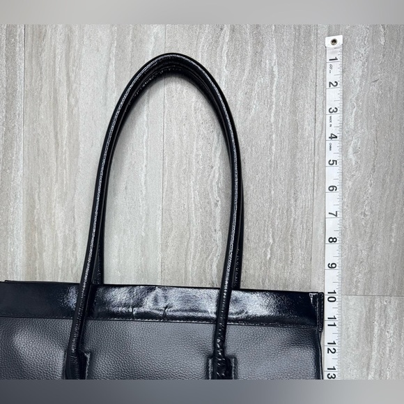 Cleo & Patel Paris Chic Multi Compartment Black Leather Shoulder Bag - Picture 11 of 13